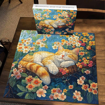 Blossoms and Cat Dreams puzzle puzzle 1000 pezzi